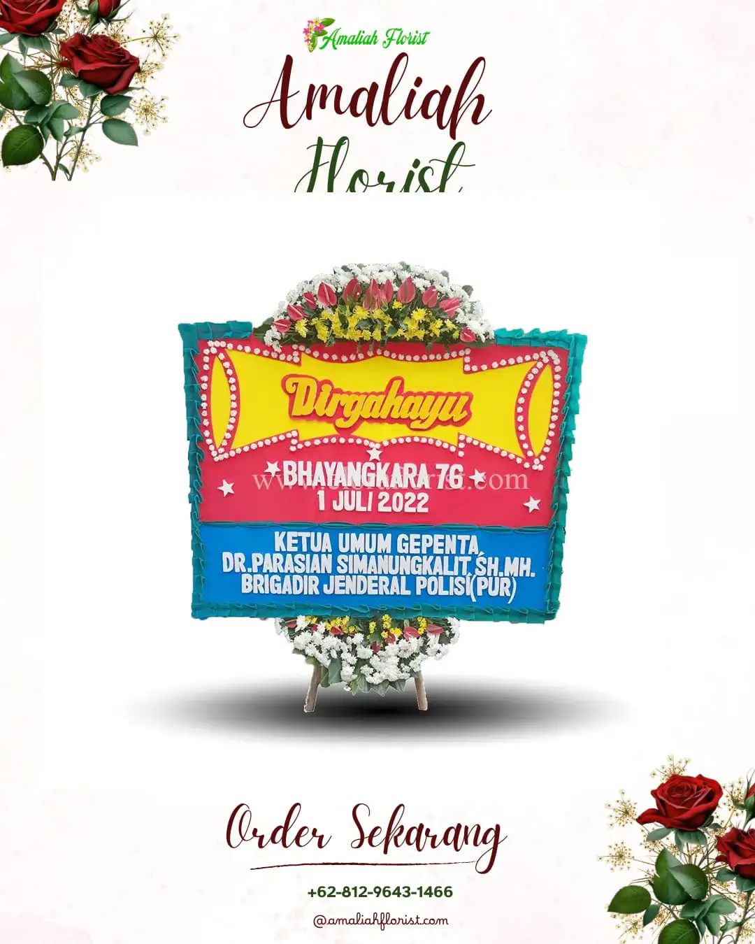 Papan Bunga HUT Ulang Tahun Ende